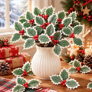 60-Piece Holly Leaf Christmas Wreath Craft Kit