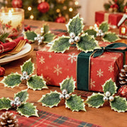 60-Piece Holly Leaf Christmas Wreath Craft Kit