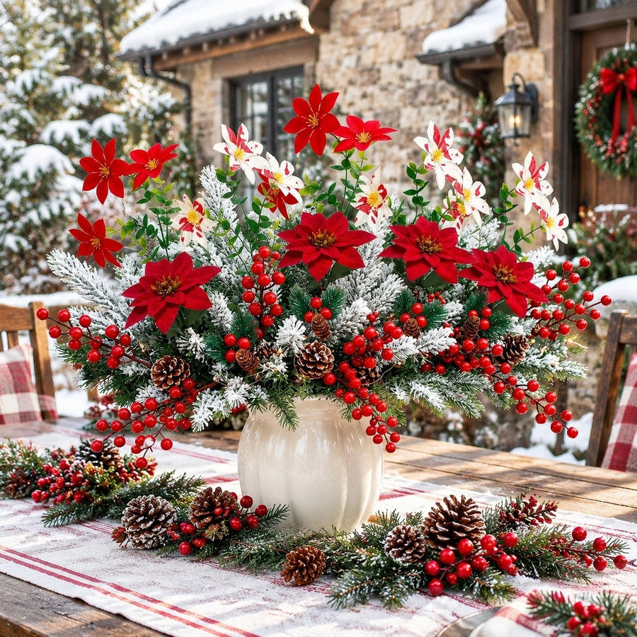 Assorted Christmas Floral Stem Set – 49 Pcs