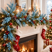 20-Piece Glitter Christmas Branch Stem Collection