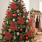 20-Piece Glitter Christmas Branch Stem Collection