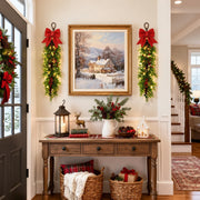 4-Piece Red Berry Bow Pendant Garland Set