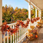 Orange Gypsophila Eucalyptus Fall Garland