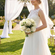 Ivory Rose & Baby's Breath Bridal Bouquet