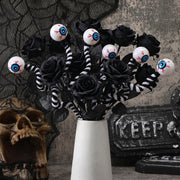 Gothic Black Rose & Purple Calla Lily Floral Set – 20pcs