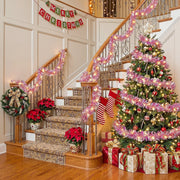 6-Piece Iridescent Christmas Tinsel Garland Set
