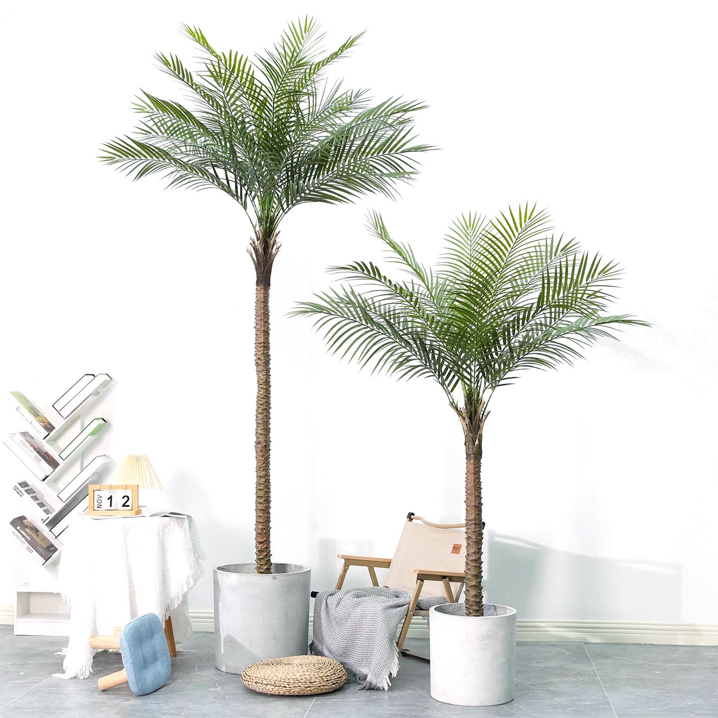 Simulated coconut tree, fake plant landscaping ornaments, indoor large green plant palm tree pot