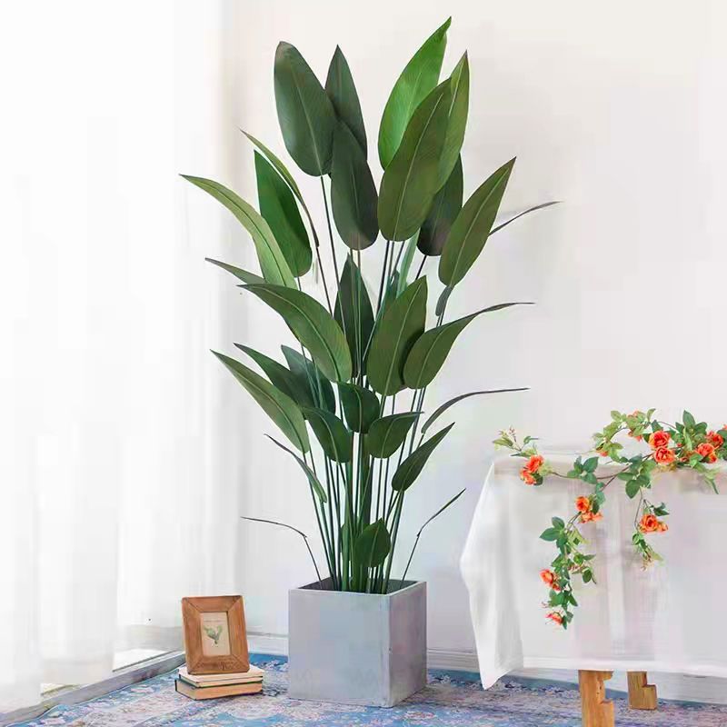 Nordic traveler banana bird of paradise potted plant large anti-authentic plant decoration fake tree green plant indoor living room floor-standing decoration