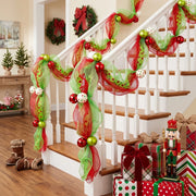 Christmas Pine and Red Berry Table Garland
