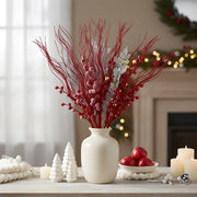 Red Berry Decorative Branch Stem Set
