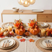 Pumpkin Dahlia Pomegranate Table Decorations – Set of 2