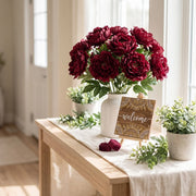 Artificial Peony Flower Heads With Stems – Set of 25