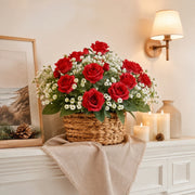 Artificial Rose & Baby’s Breath Flower Bundles