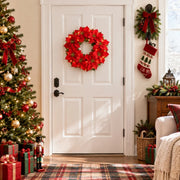 Red Poinsettia Christmas Wreath Collection