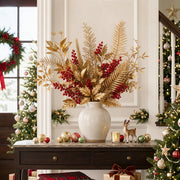 30-Piece Gold Christmas Floral Stem Sets