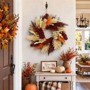 Pampas Leaf and Pepper Berry Fall Door Wreath