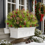Peppermint Christmas Floral Pick Set – 14 Pcs