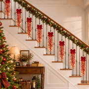 Red Berry Christmas Fireplace Hanging Swag Set – 2 Pcs