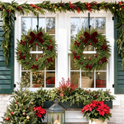 Christmas Front Door Garland and Wreath Set