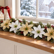 100-Piece Poinsettia Christmas Floral Craft Kit