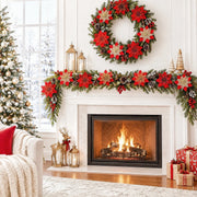 100-Piece Poinsettia Christmas Floral Craft Kit