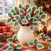 60-Piece Holly Leaf Christmas Wreath Craft Kit