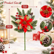 5-Piece Christmas Poinsettia Floral Arrangement