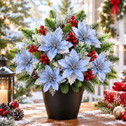 5-Piece Christmas Poinsettia Floral Arrangement