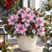 5-Piece Christmas Poinsettia Floral Arrangement