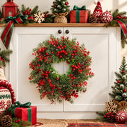 Red Berry Christmas Door Wreath