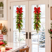 4-Piece Red Berry Bow Pendant Garland Set