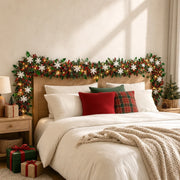 9-Piece Snowflake Tinsel Garland and Light Set