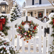 Christmas Ornament Door Wreath with Bells