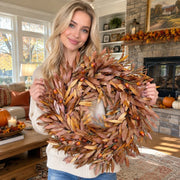 Fall Corn Husk Leaf Wreath Collection