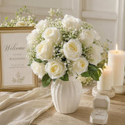 Ivory Rose & Baby's Breath Bridal Bouquet