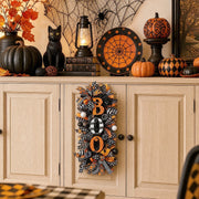 Halloween Boo Spider Swag Wreath – 19.7in