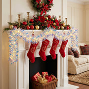 6-Piece Iridescent Christmas Tinsel Garland Set
