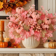 Pink Pumpkin and Maple Leaf Stems – 2 Pcs