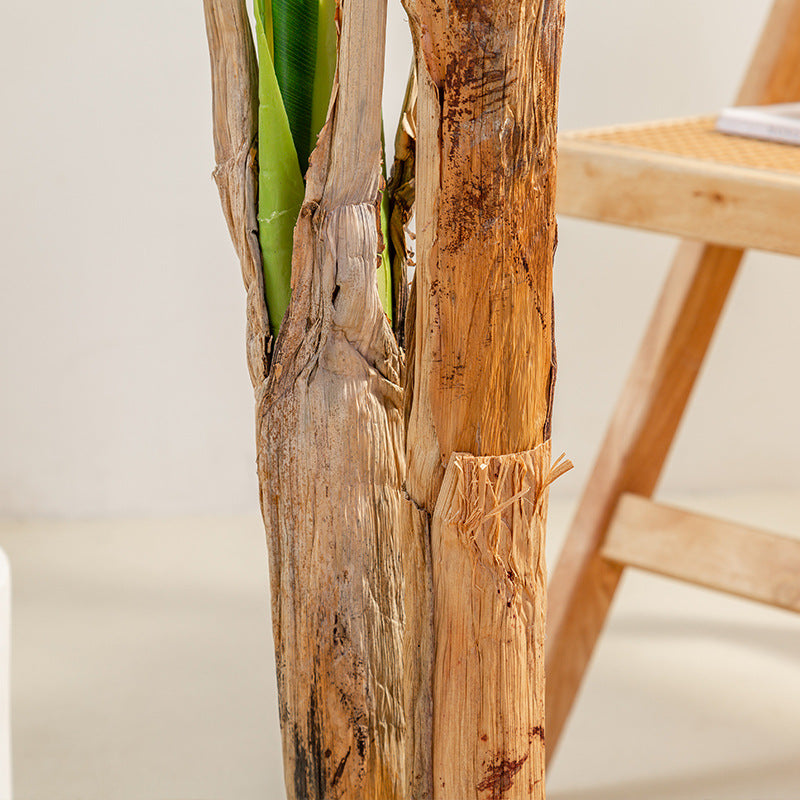 Simulated green plants, large floor-standing banana tree bonsai, indoor and outdoor decorative ornaments, fake plants, banana tree bonsai