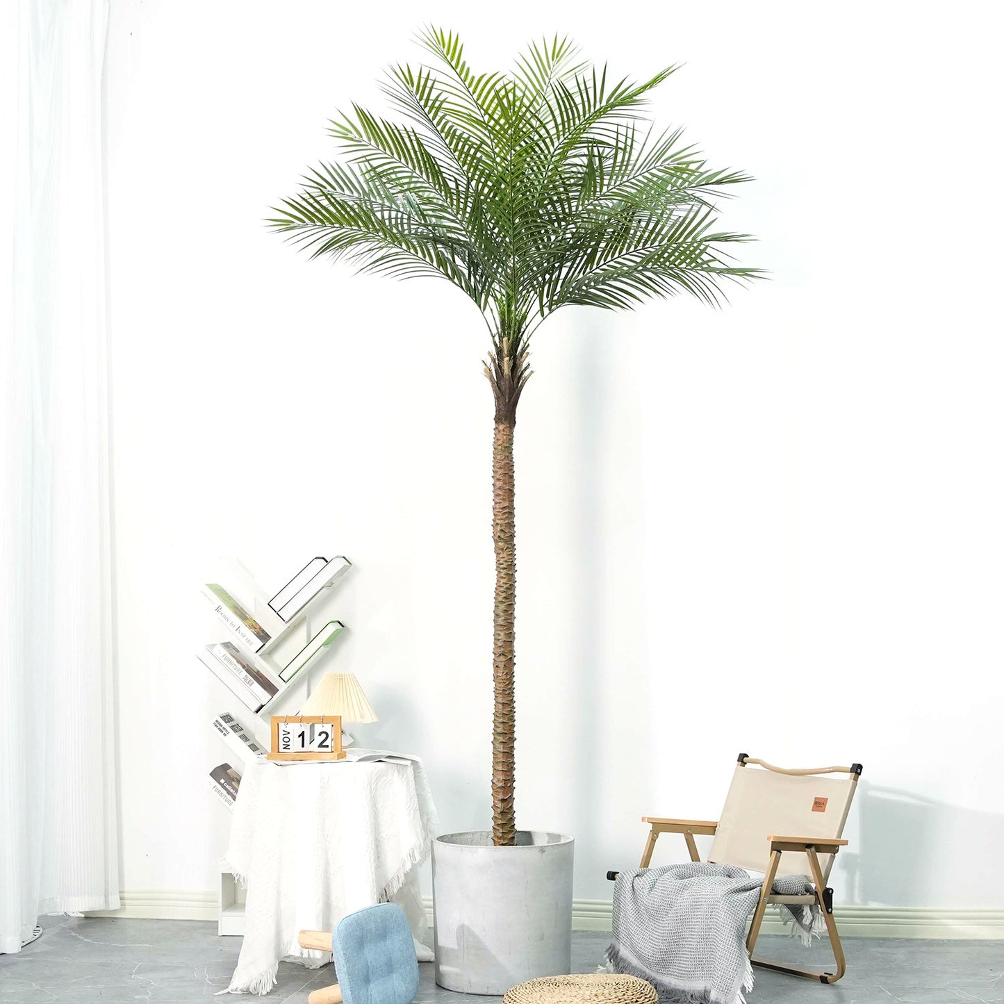 Simulated coconut tree, fake plant landscaping ornaments, indoor large green plant palm tree pot