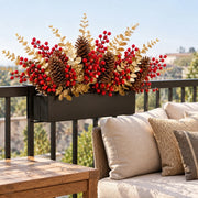 50-Piece Red Berry and Pinecone Christmas Floral Pick Set