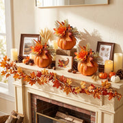 Pumpkin Dahlia Pomegranate Table Decorations – Set of 2