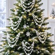 6-Piece Crystal Snowflake Hanging Garland Set