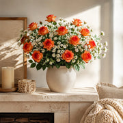 Artificial Rose & Baby’s Breath Flower Bundles