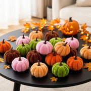 Mini Chenille Fall Pumpkins – Set of 25