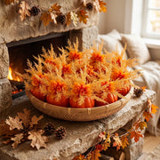 Orange Dahlia Pumpkin Table Centerpieces – Set of 2