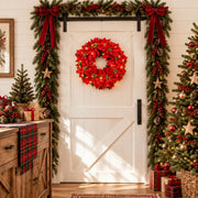 Red Poinsettia Christmas Wreath Collection