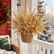 60-Piece Gold Christmas Floral Stem Set – Fern & Leaf Assortment