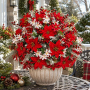 46-Piece Red, White and Silver Christmas Floral Stem Set