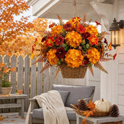 36-Piece Autumn Hydrangea & Eucalyptus Flower Set